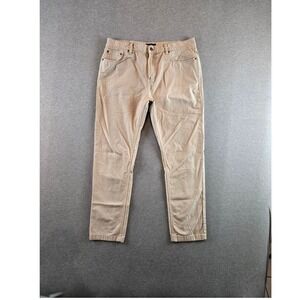 Deus Ex Machina Canvas Marvin Pants Mens 36x30 Tan Straight Leg Cotton DMW44243A